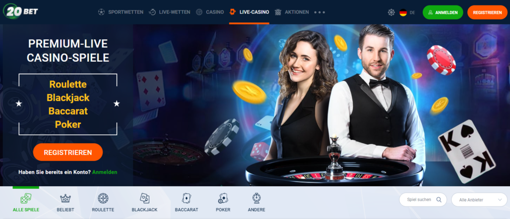 20Bet Live Casino