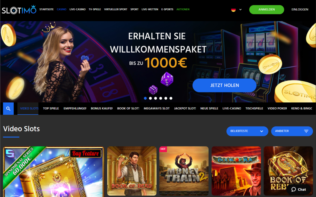 Slotimo Casino Header