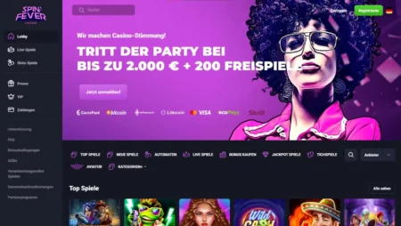 Spin Fever Casino mit High Roller Hustle