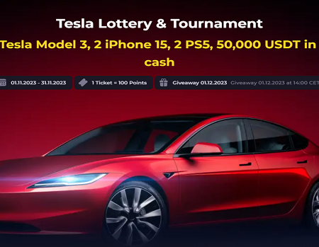 Tesla Model 3 – Turnier-Lotterie im CryptoLeo Casino