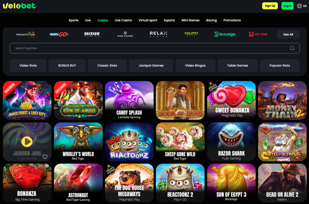 Velobet Casino Games